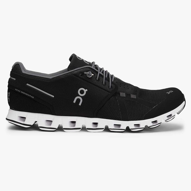 ON Cloud Mens - Men's Road Running Shoes NZ-39654 Black/White